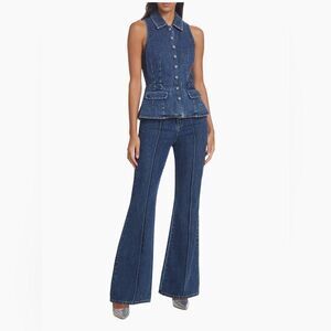Self-Portrait  Two-Piece Denim Jumpsuit size 2